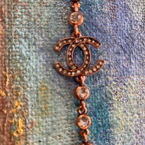 Cc bracelet with rhinestones